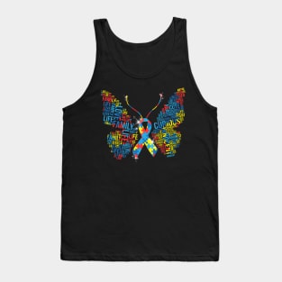Butterfly Autism Awareness Tank Top
